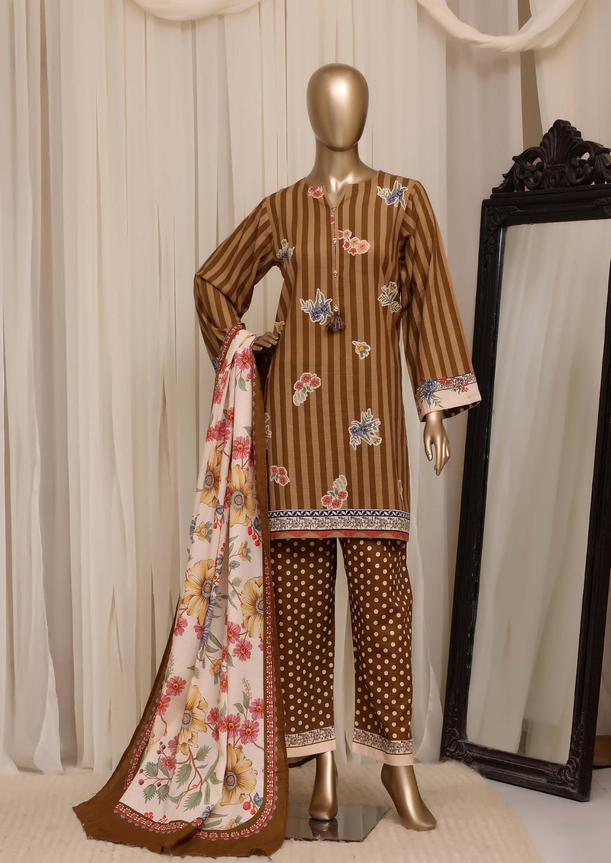Sadabahar Luxury Khaddar Printed Winter 3Piece Vol-02 Collection SDKHV2-09