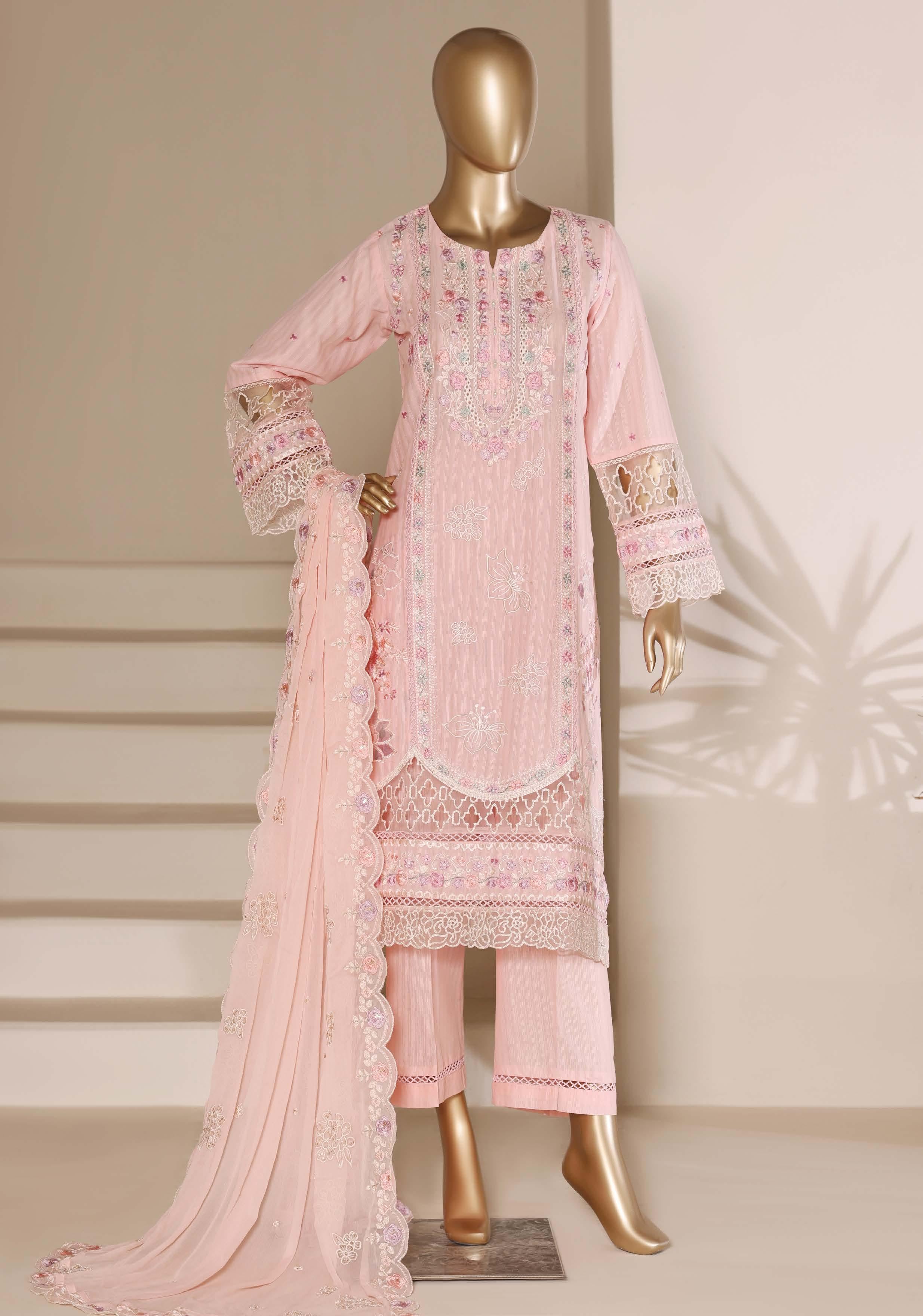 Sadabahar Luxury Slub Viscous Lawn Embroidery With Chiffon Embroidery Dupatta Stitched Vol-05 Collection 2026. LEL-21
