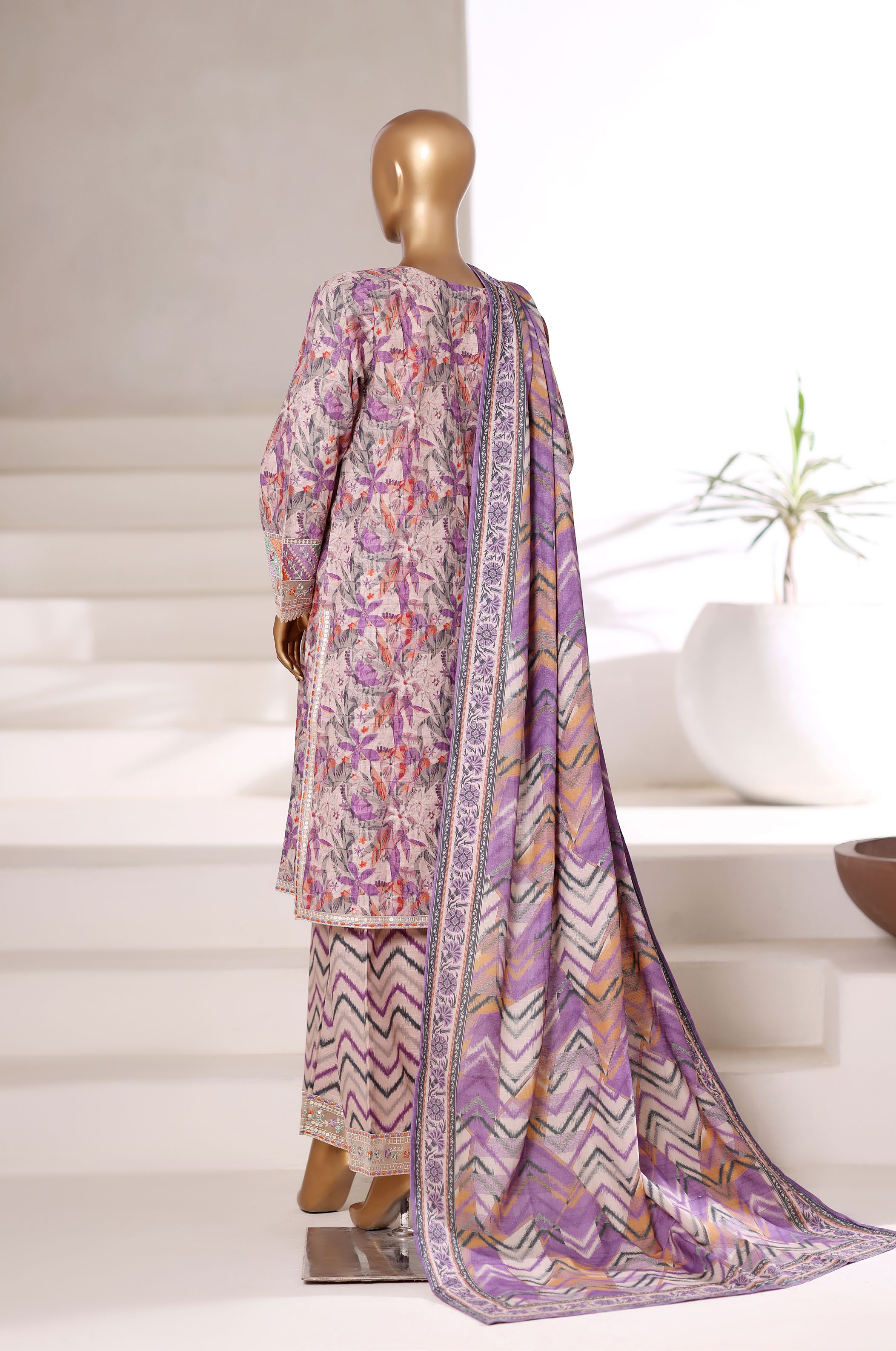 Sadabahar Malika Khaddar Short Length 3Piece Stitched Vol-02 Collection 2025. D-51 Foun