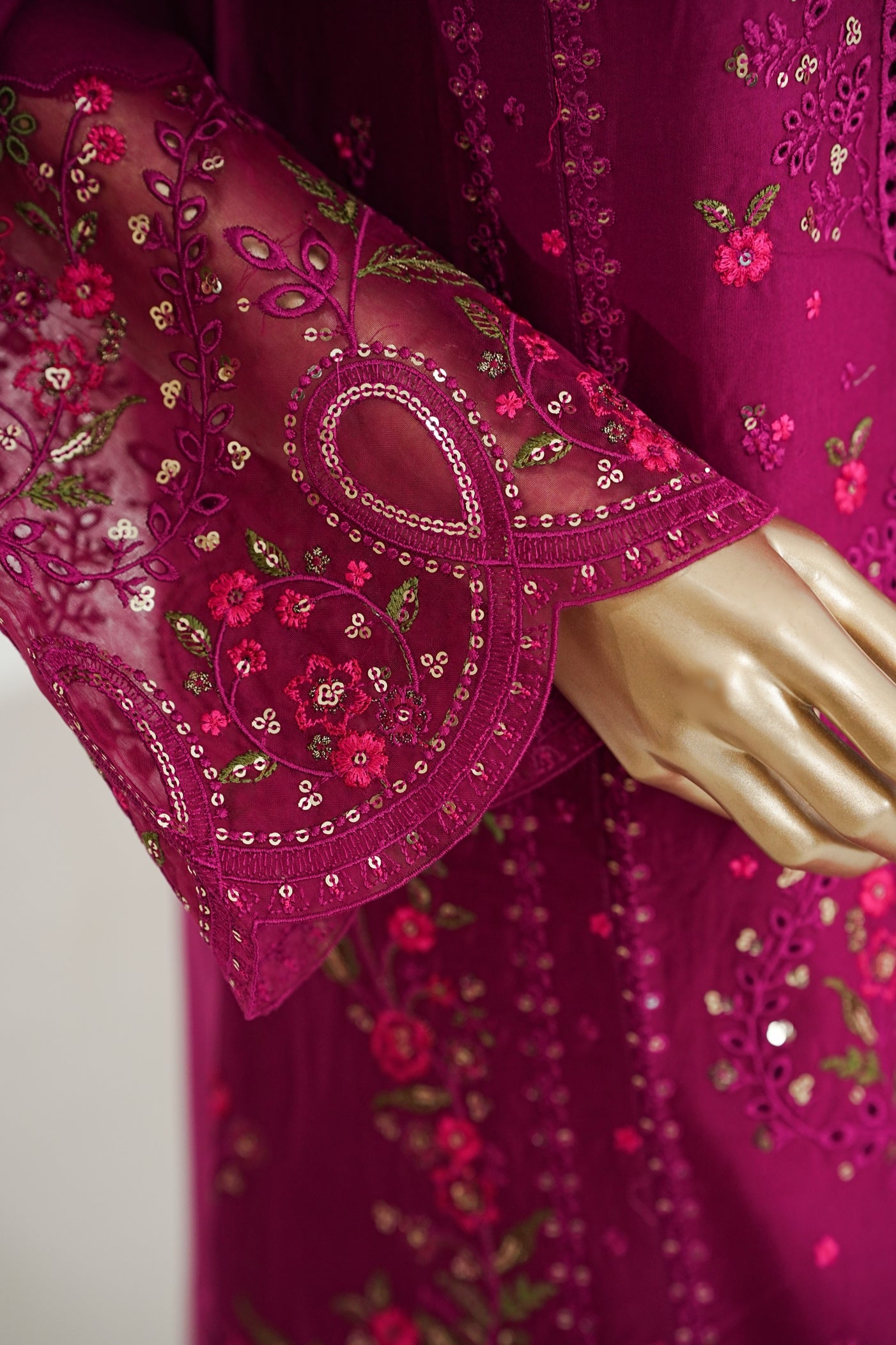 Bin Saeed Luxury Laserkari Heavy Embroidery Festive 3Piece Stitched Collection 2026 D#-03