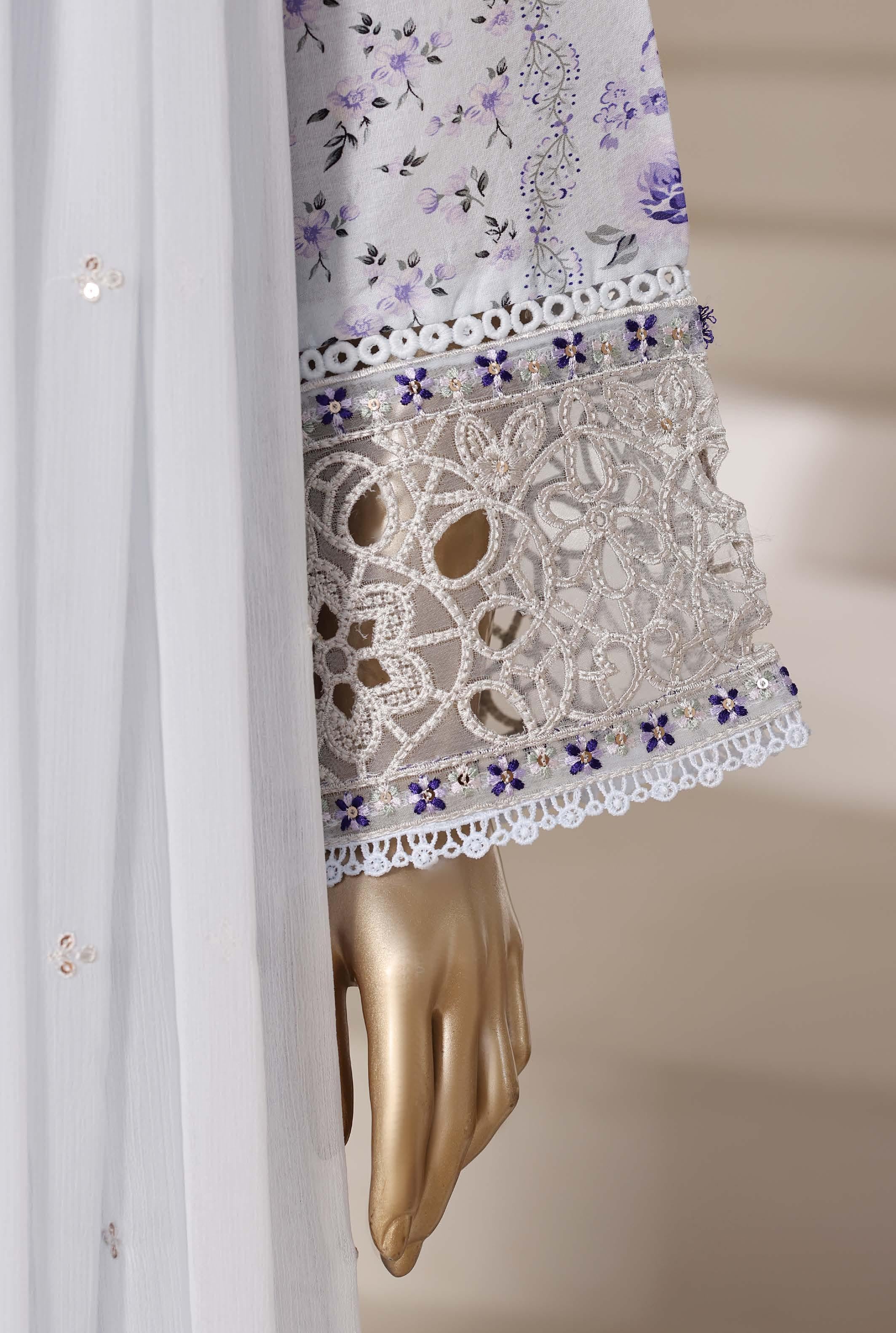 Sadabahar Luxury Regal Lawn With Chiffion Embroidery Dupatta 3Piece Stitched Vol-02 Eid Festive Edition Collection 2026. D#-04