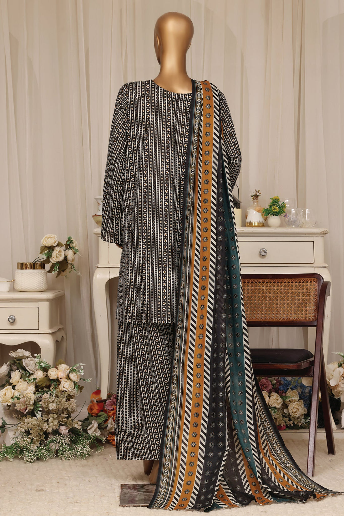 BIN SAEED Luxury Lawn Printed With Farshi Shalwar 3Piece Stitched COLLECTION 2026 D-#04