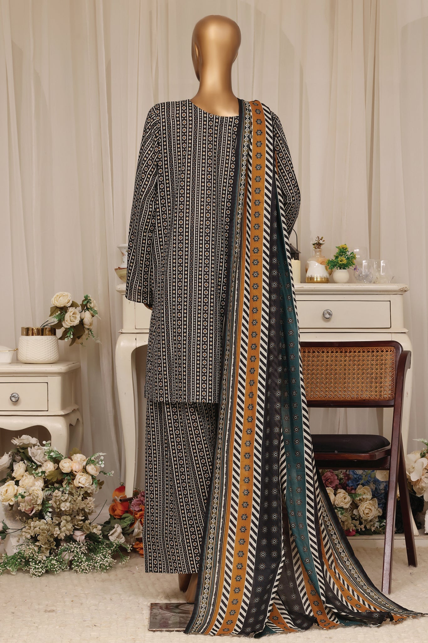 BIN SAEED Luxury Lawn Printed With Farshi Shalwar 3Piece Stitched COLLECTION 2026 D-#04
