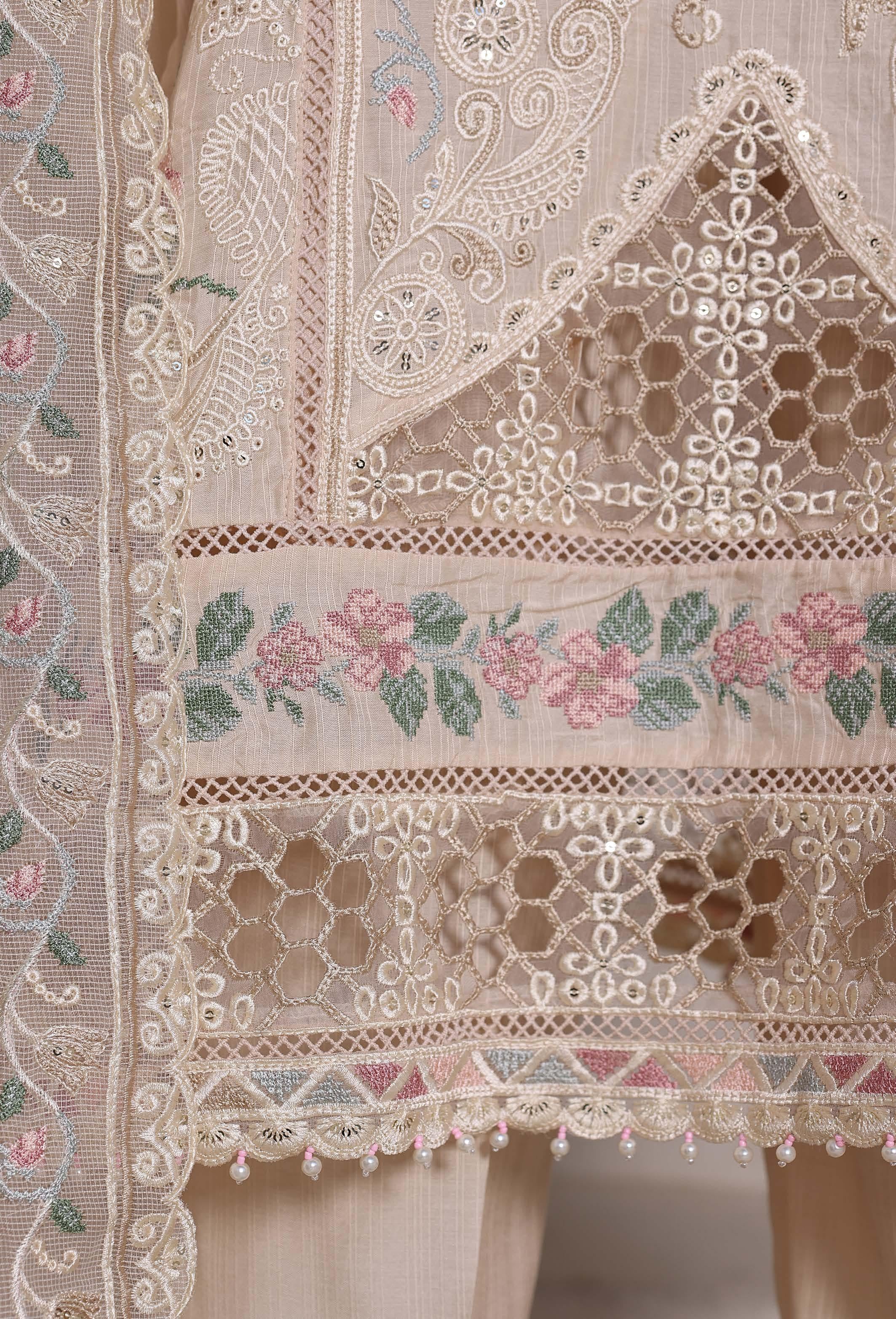 Sadabahar Luxury SlubViscous Lawn Embroidery With Chiffon Embroidery Dupatta Stitched Vol-01 Collection 2026. LEL-11
