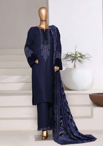 Sadabahar Stitched Winter Embroidery Dhanak 3Piece With Palachi Shwal Collection 2025 SDPL -04