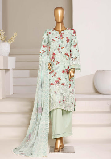 Sadabahar Luxury Fussion Lace Cut Work Lawn Embroidery 3Piece Stitched COLLECTION 2026. D-02
