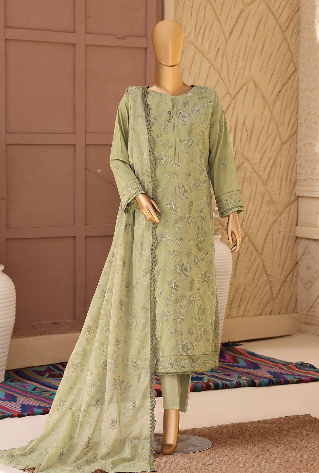 Meeras by HZ Textiles Embroidered Lawn Suit Unstitched 3 Piece Collection 2026 D#-03