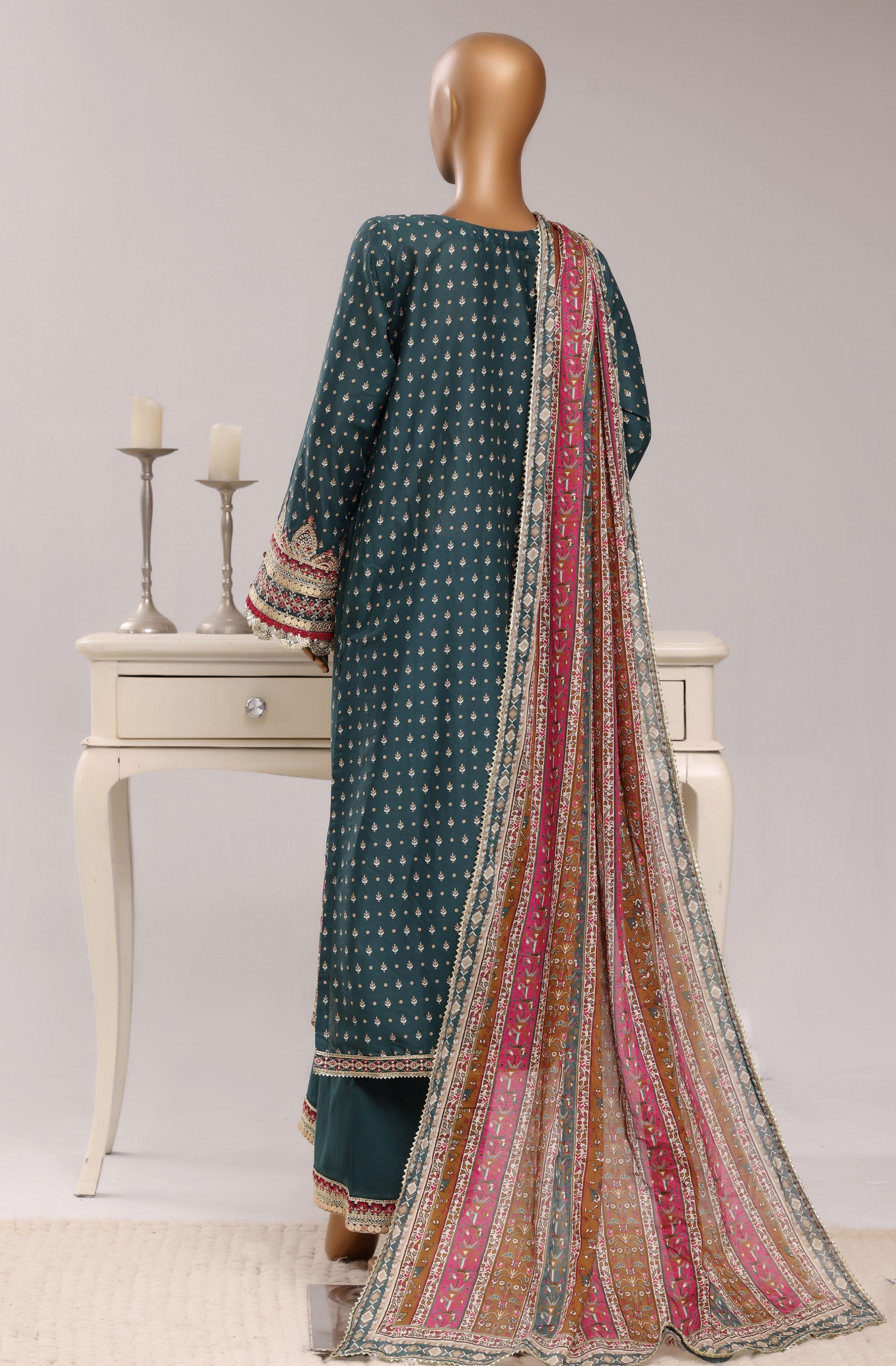Sadabahar Luxury Regal Lawn With Digital Printed Lawn Dupatta 3Piece Stitched Festive Edition Collection 2026. D#-03