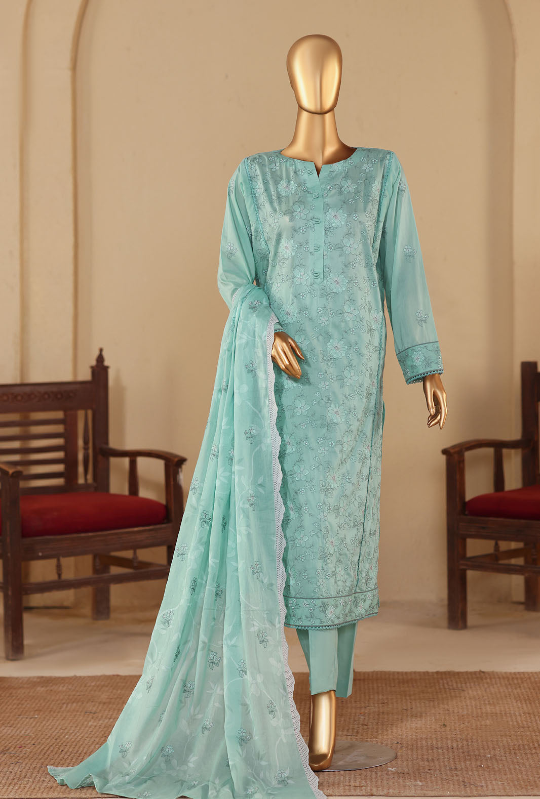 Meeras by HZ Textiles Embroidered Lawn Suit Unstitched 3 Piece Collection 2026 D#-05