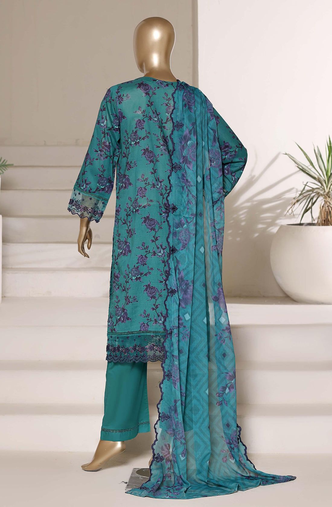 Sadabahar Luxury Signature  Lawn Embroidery 3Piece Stitched Vol-02 COLLECTION 2026. D-08