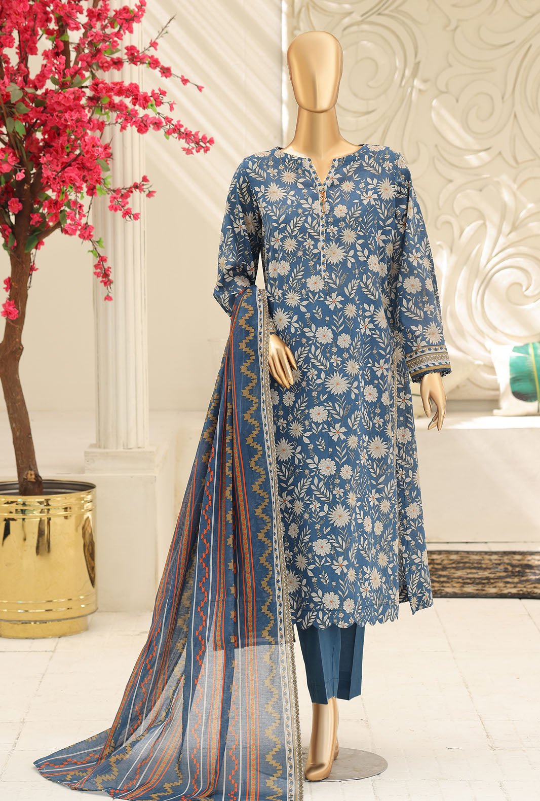 Summer Shades by HZ Textiles Digital Printed Lawn Suit Unstitched 3 Piece Collection 2026 D#-06