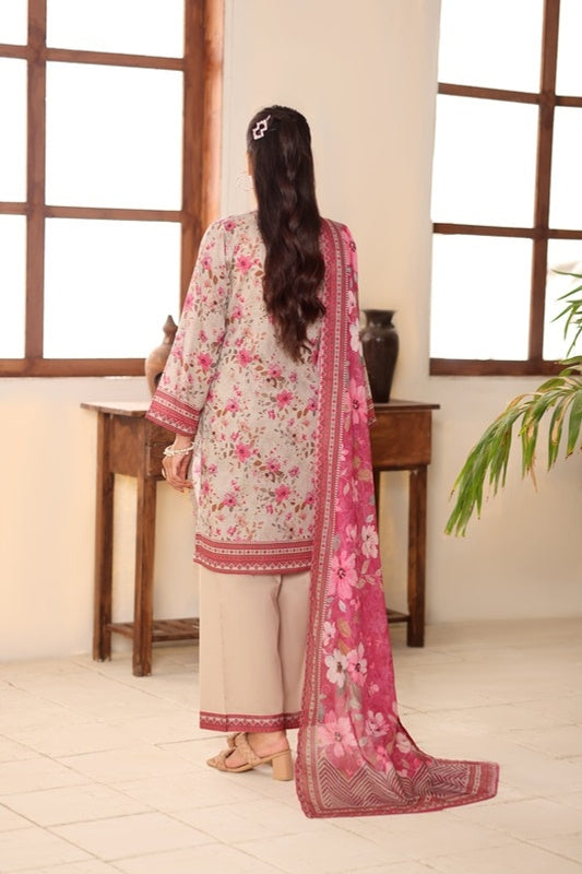 Aizal By Inaya Luxury Lawn Printed Vol-2 3Piece Stitched Collection 2026 AZIN-07