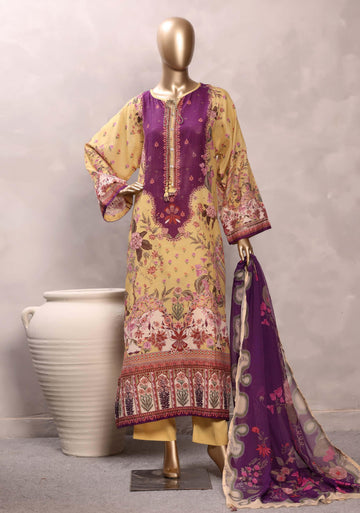 Sadabahar Luxury Chimti Lawn 3Piece Ready To Wear Kaftan Collection KFL-1001