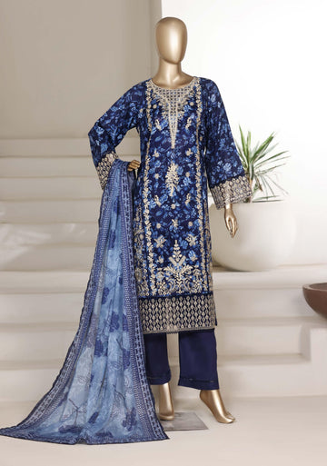 Sadabahar Luxury Signature  Lawn Embroidery 3Piece Stitched Vol-03 COLLECTION 2026. D-03