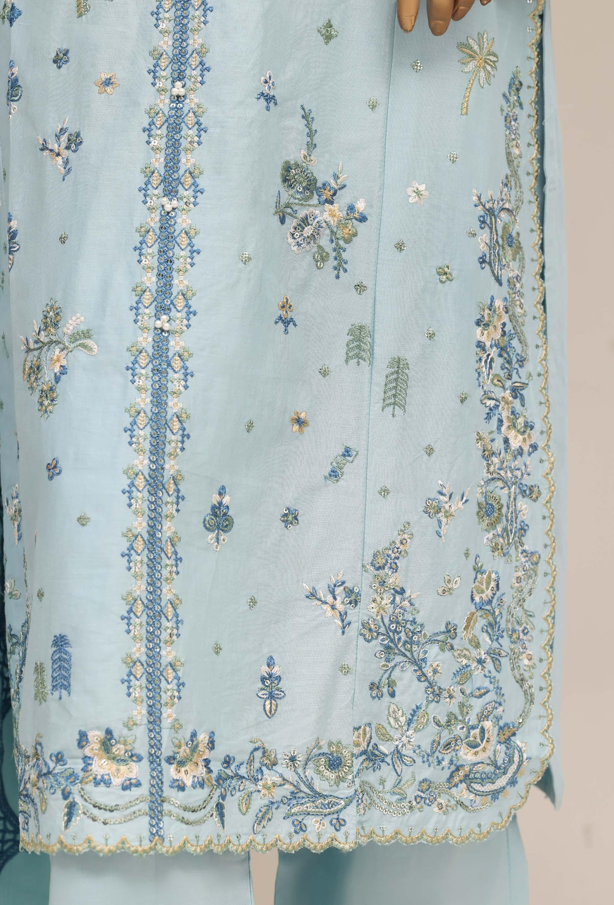 Sadabahar Luxury Slub Lawn Embroidery Stitched Vol-15 Collection 2026. LEL-02