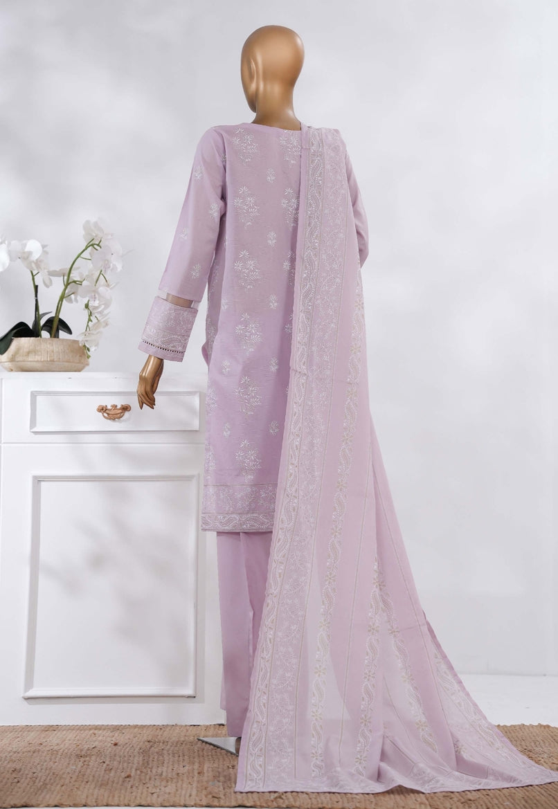 Hz Ready To Were Cotton Sunehri Paste Print With Embroidery Stitched Collection 2025. D-58 Lilic