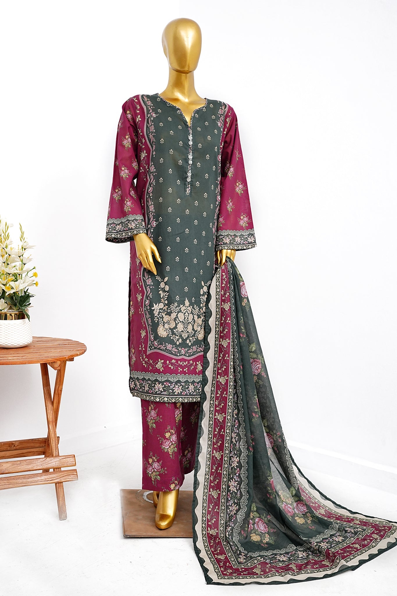 BIN SAEED Luxury Lawn Printed 3pcs Stitched Vol-30 3Piece Stitched COLLECTION 2026 D#-83