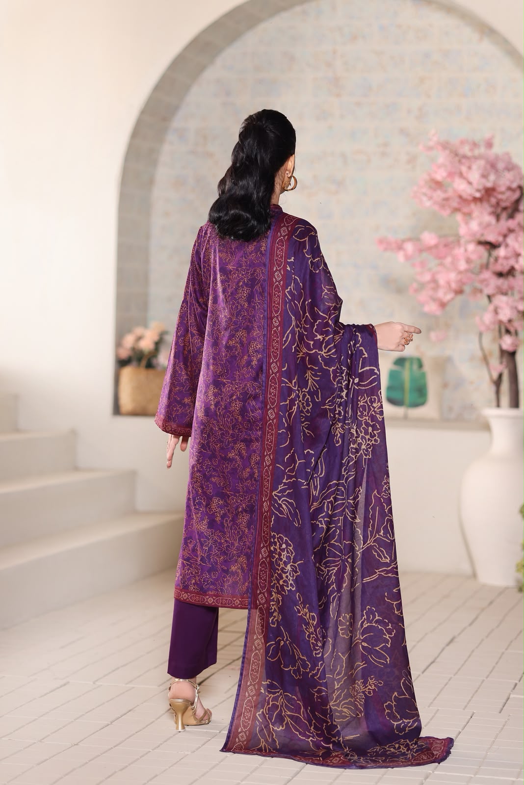 Aizal Luxury Lawn Printed Vol-1 3Piece Stitched Collection 2026 D#-01