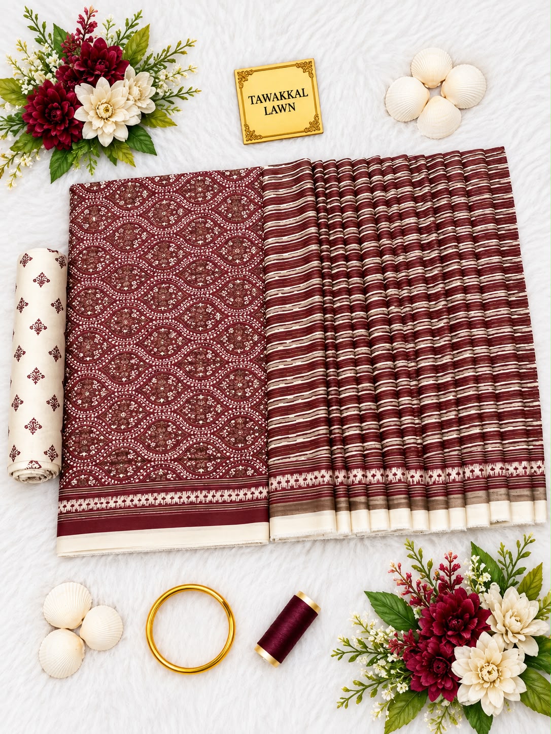 Tawakkal Luxury Lawn  Digital Printed 3Piece Unstitched_ COLLECTION 2026 D#-19