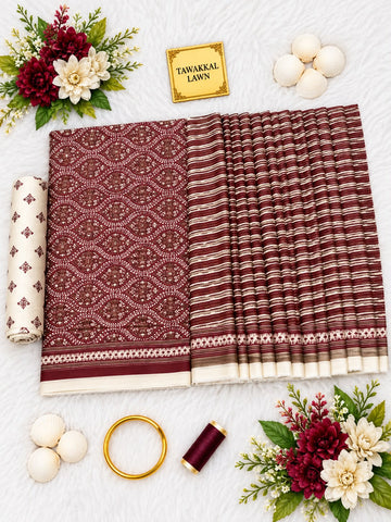 Tawakkal Luxury Lawn  Digital Printed 3Piece Unstitched_ COLLECTION 2026 D#-19