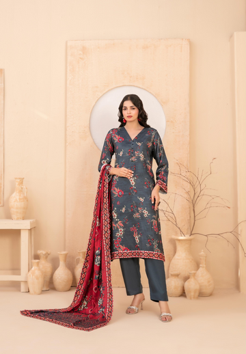 Shahid Tawakkal BASEERA — Unstitched 3Piece Collection Staple Digital Printed with Twill fabric Collection 2025 D-09