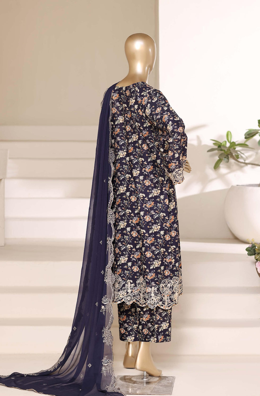 Sadabahar Luxury Regal Lawn With Chiffion Embroidery Dupatta 3Piece Stitched Vol-02 Eid Festive Edition Collection 2026. D#-06