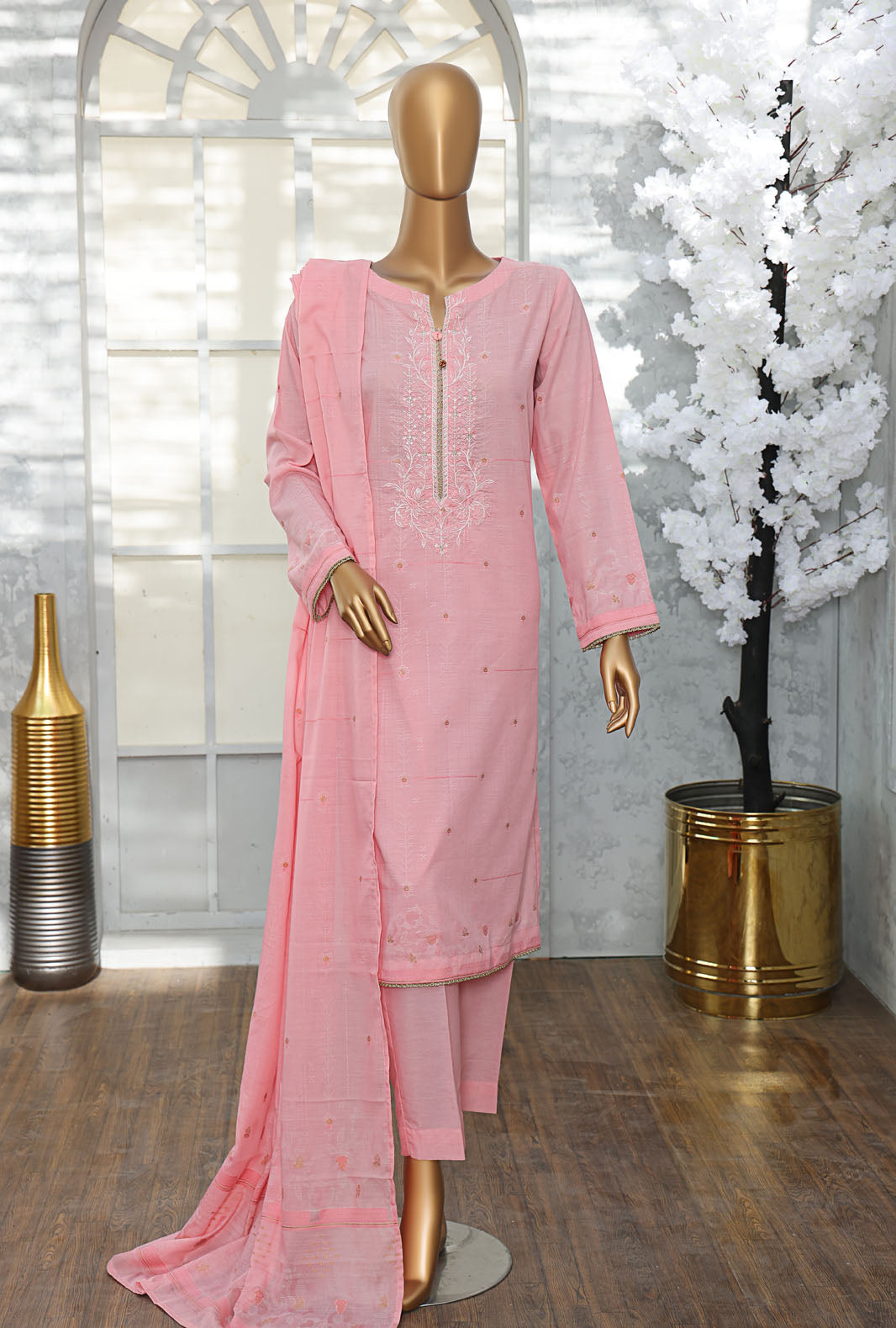 Valencia By HZ Textiles Embroidered Jacquard Suit Unstitched 3 Piece Collection 2025 D-04