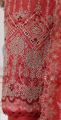 Bin Saeed Luxury Lawn White & White Chickenkari Embroidery 3Piece Stitched COLLECTION 2026. D-05