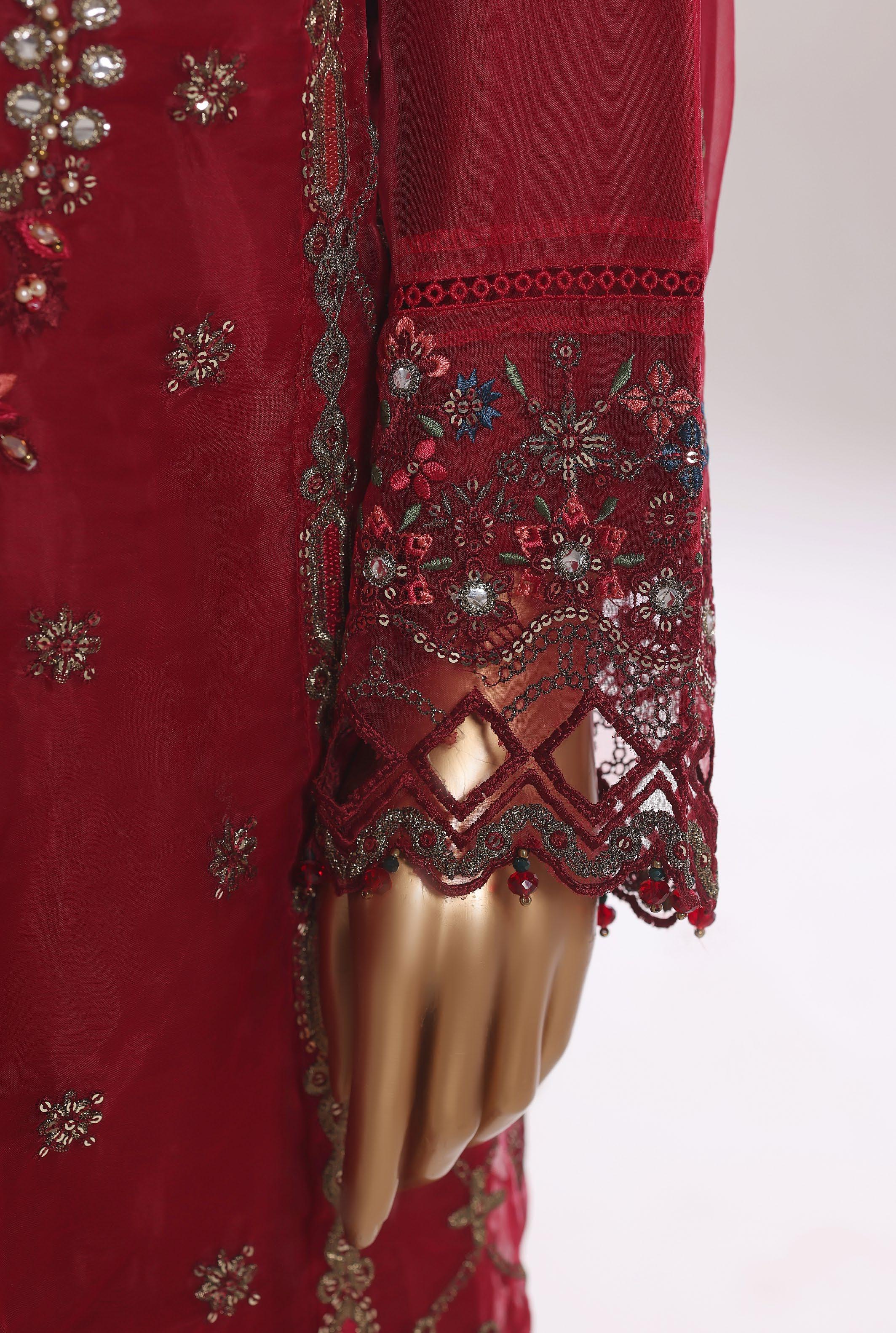 SADABAHAR LUXURY FORMAL FESTIVE °MAHPARA° ORGANZA EMBROIDERED 3PIECE STITCHED COLLECTION 2025 D-27