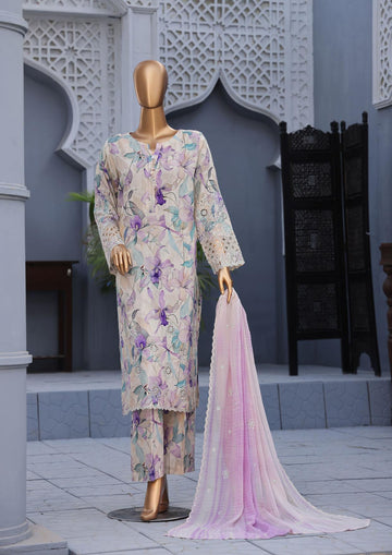 HZ Luxury Majestic Raw Silk Embroidery 3Piece Stitched COLLECTION 2025 D-01