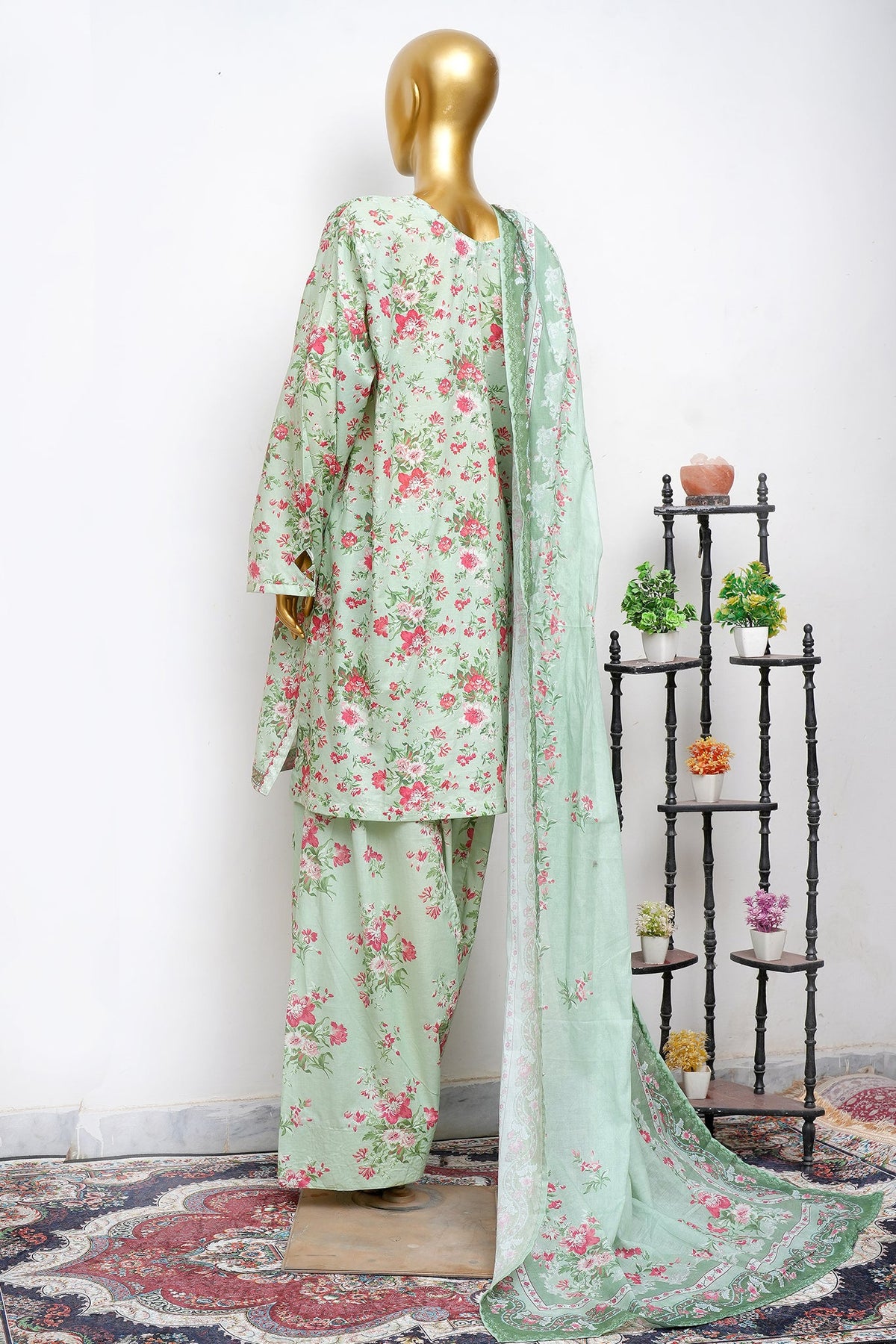 BIN SAEED Luxury Lawn Printed With Farshi Shalwar 3Piece Stitched COLLECTION 2026 D-#23
