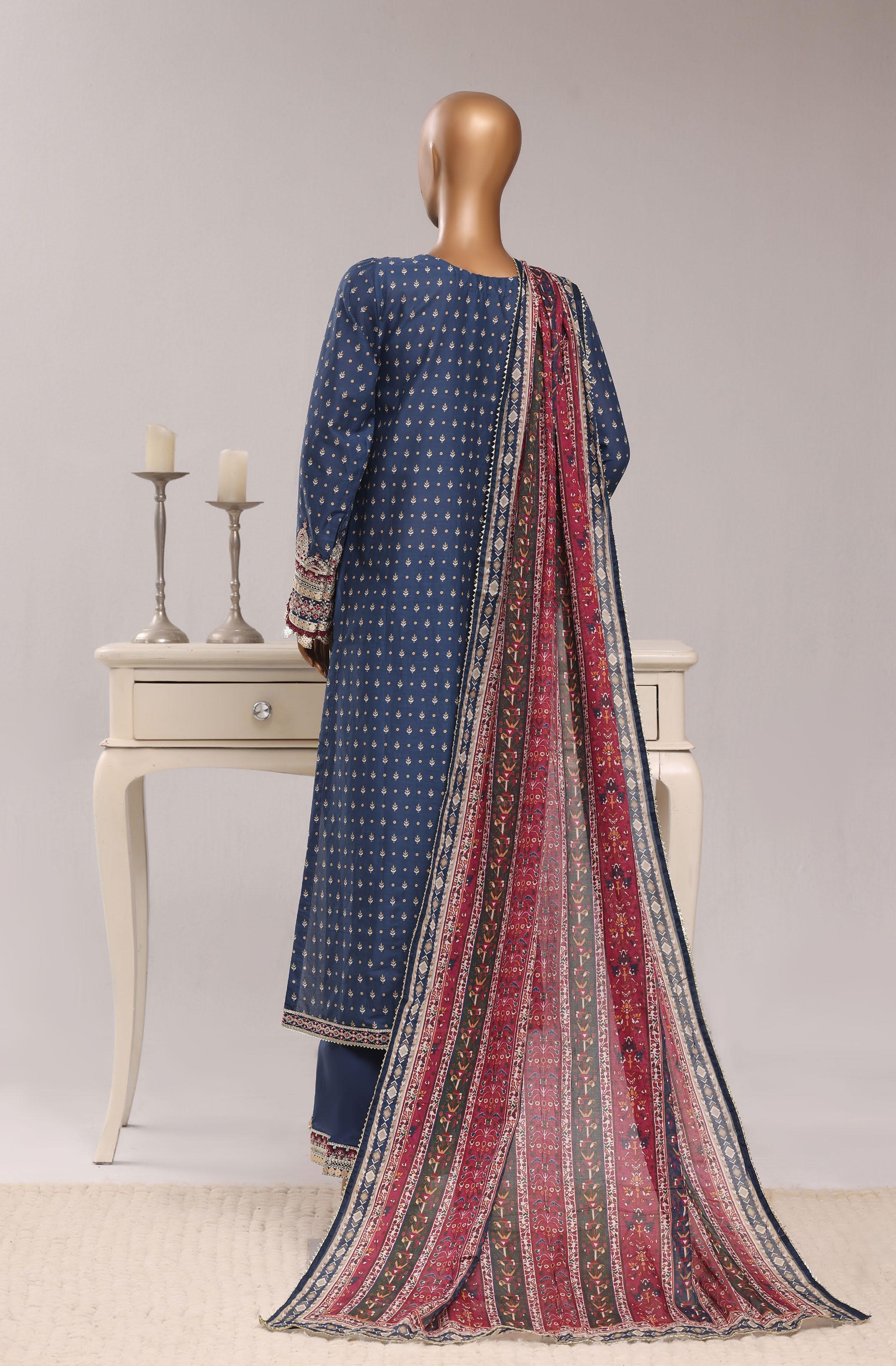 Sadabahar Luxury Regal Lawn With Digital Printed Lawn Dupatta 3Piece Stitched Festive Edition Collection 2026. D#-04