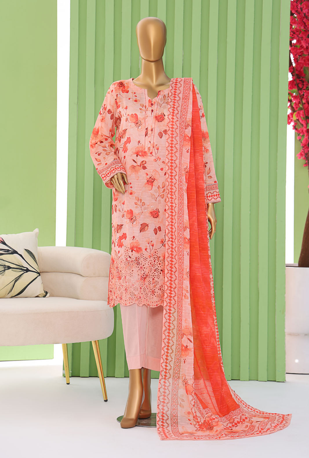 Vital By HZ Textiles Embroidered Cotton Doriya Suit Unstitched 3 Piece Collection 2025 VEC-1262