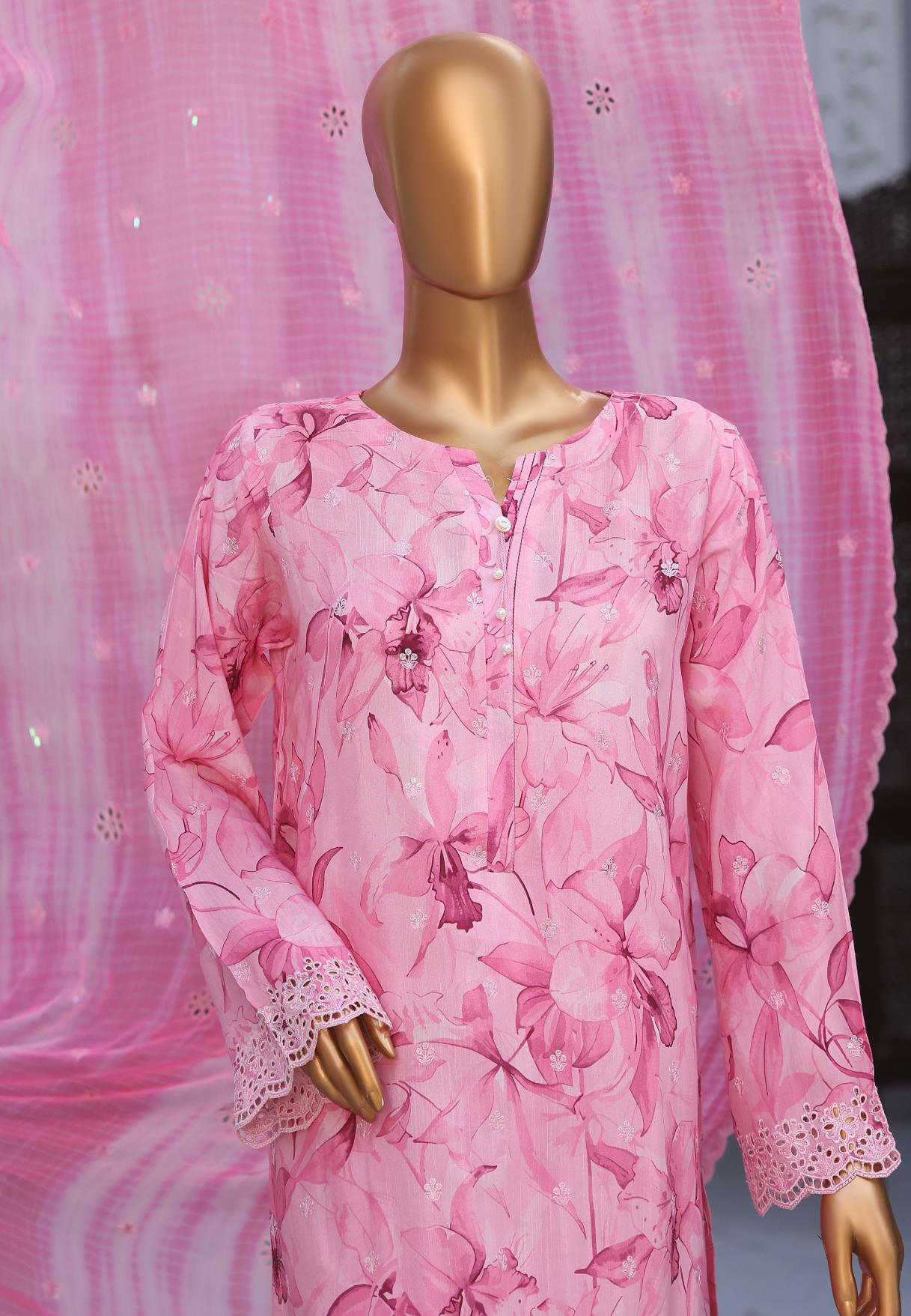 HZ Luxury Majestic Raw Silk Embroidery 3Piece Stitched COLLECTION 2025 D-08