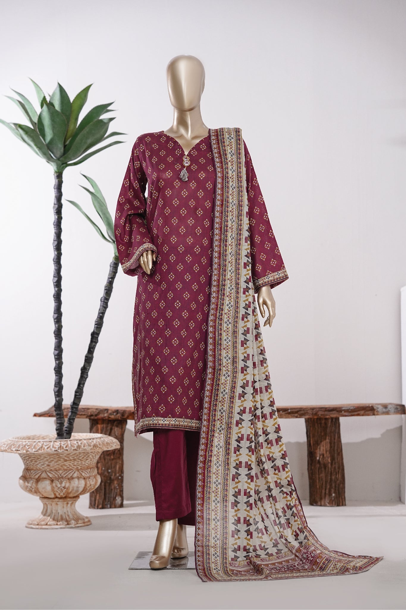 BIN SAEED Luxury Lawn Printed 3pcs Stitched Vol-18 3Piece Stitched COLLECTION 2026 D-#32