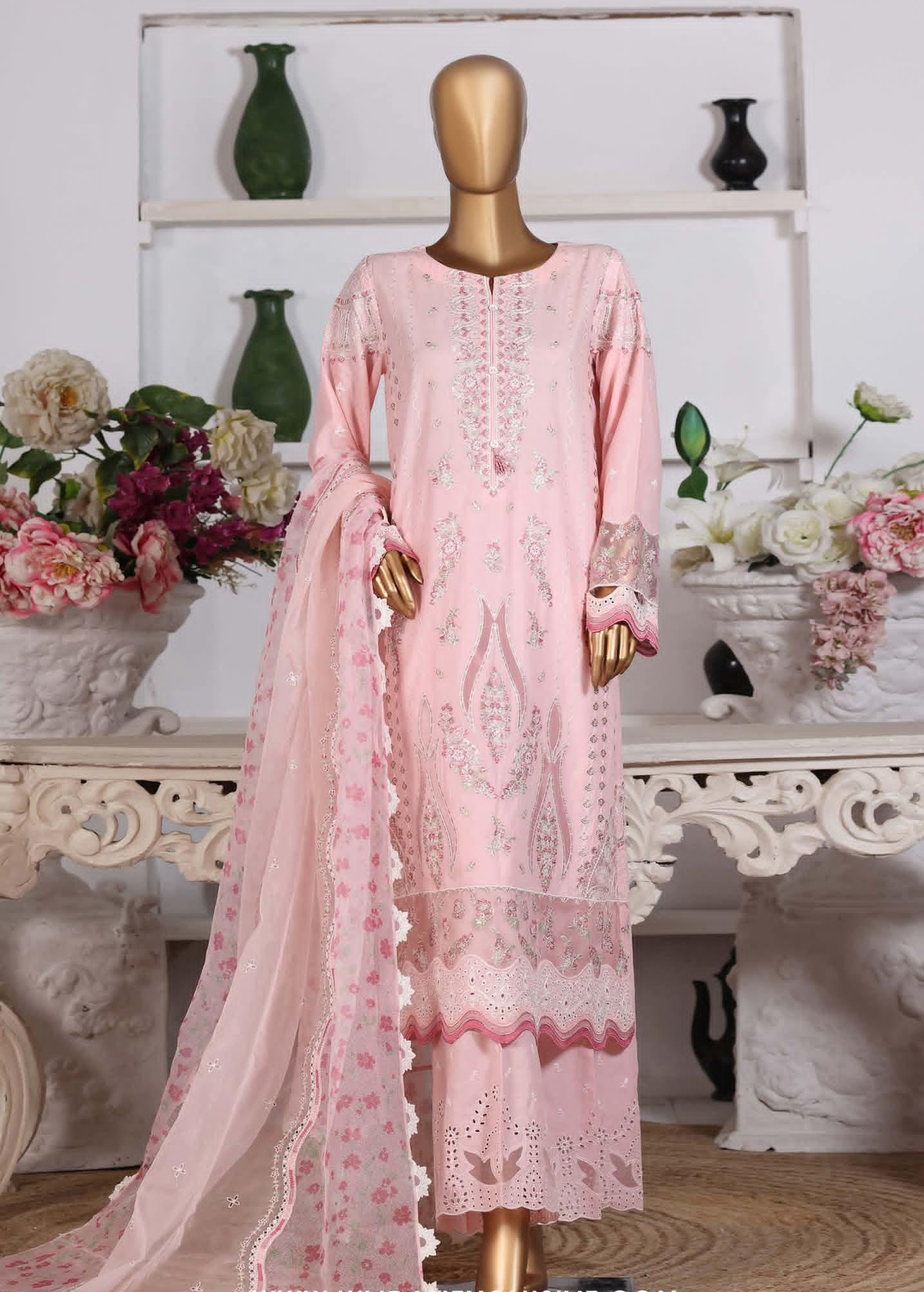 Hz Muse Luxury Heavy Embroidery Festive 3Piece Stitched Collection 2026 D#-09