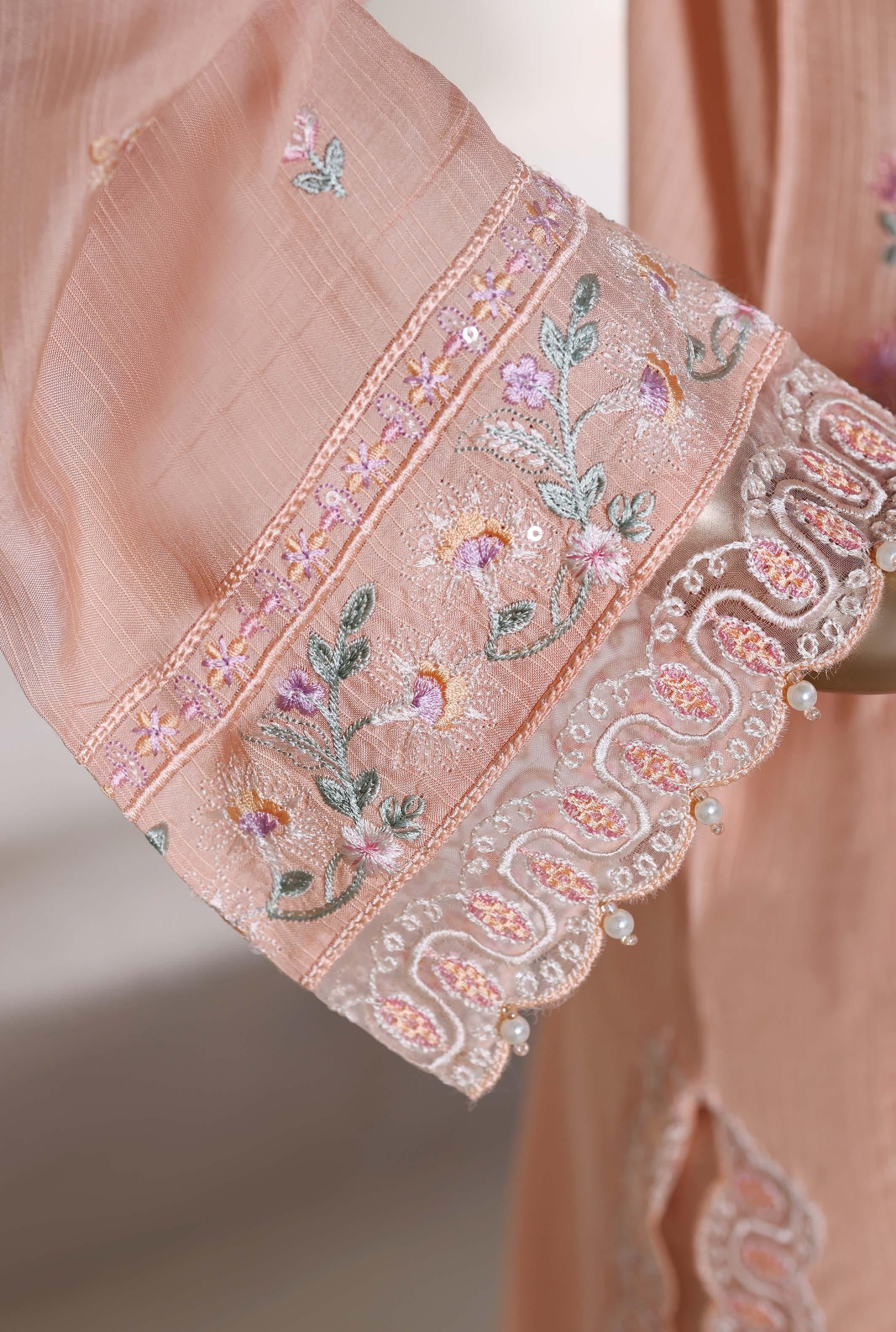 Sadabahar Luxury SlubViscous Lawn Embroidery With Chiffon Embroidery Dupatta Stitched Vol-01 Collection 2026. LEL-06