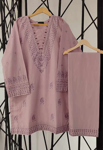 SADABAHAR Vybe Embroidered set 2PlECE STITCHED COLLECTION 2025 D-301 T.Pink