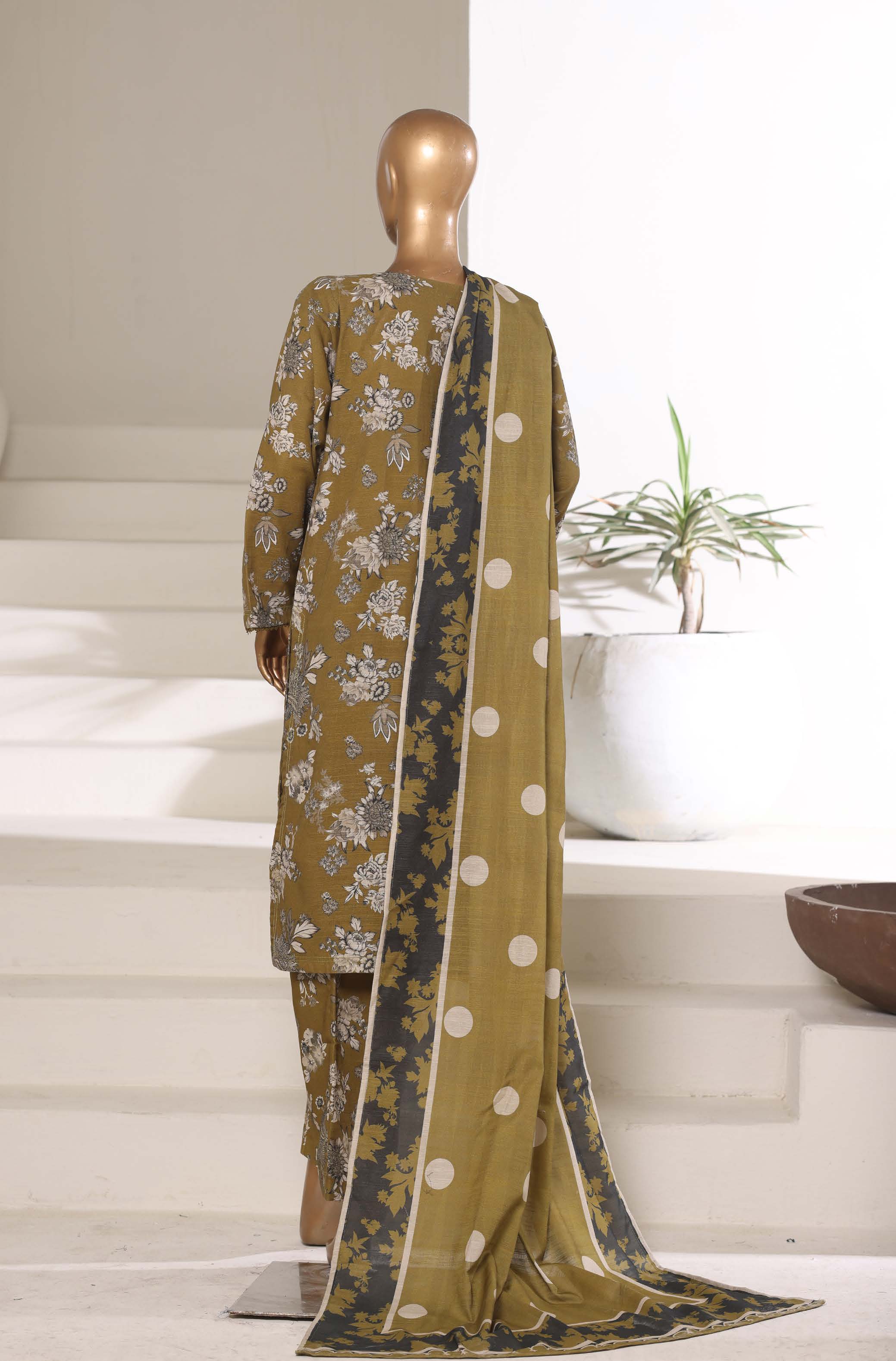 Sadabahar Printed Khadder 3PCS Stitched Vol—4 Collection 2025 D-30