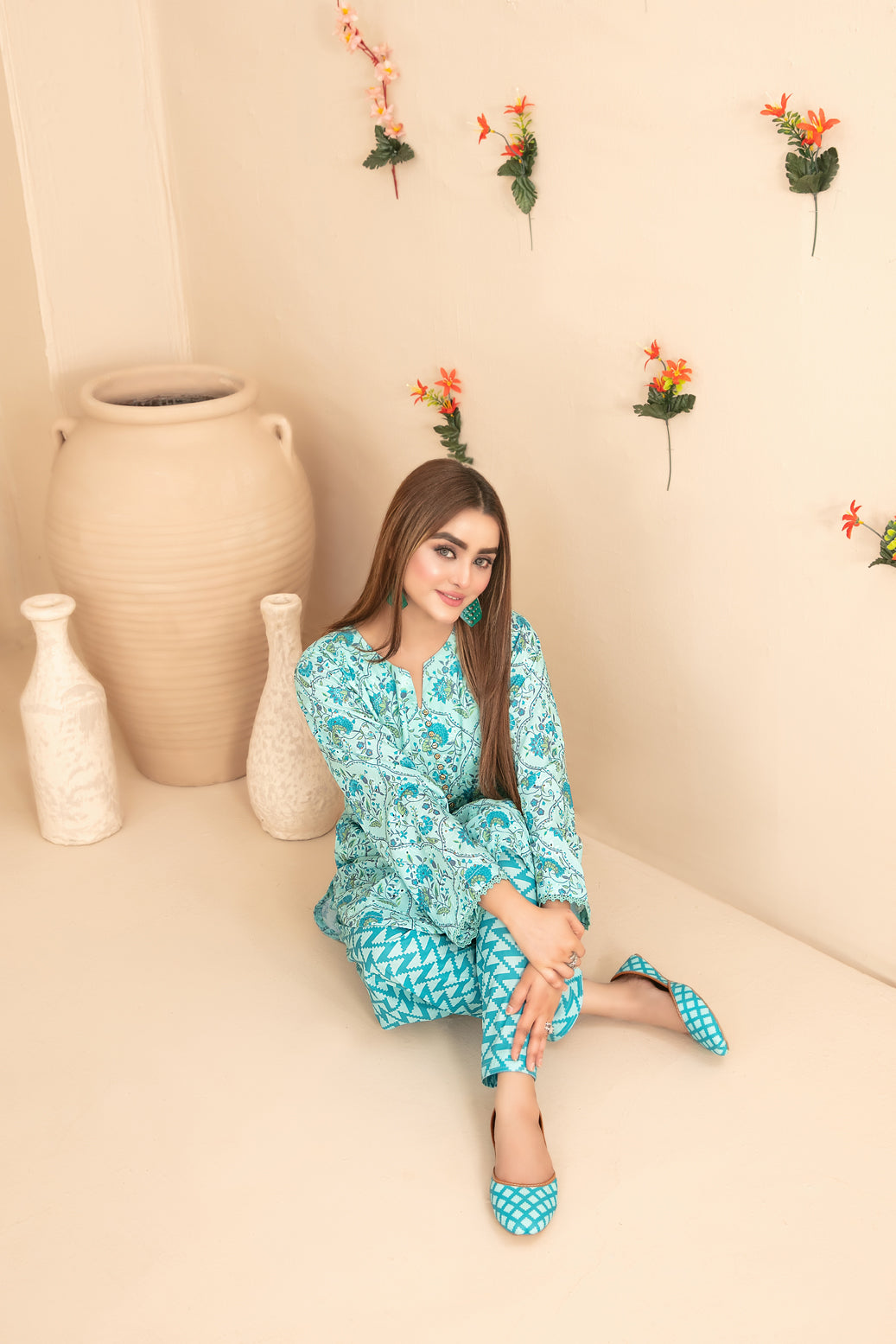 Tawakkal Dilfa 2Piece Stitched Schiffli Embroidery Swiss With Khussa Collection 2026. D-08