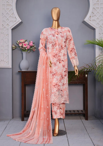 HZ Luxury Majestic Raw Silk Embroidery 3Piece Stitched COLLECTION 2025 D-02