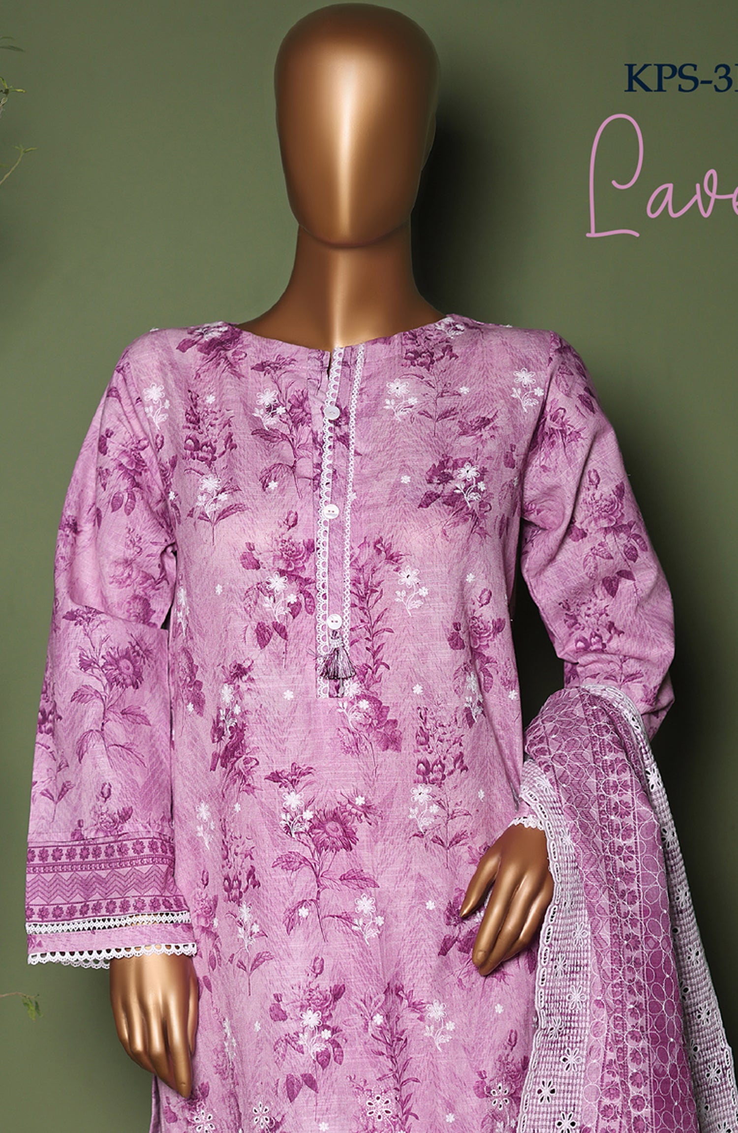 HZ Printkari Embroidered Khaddar Stitched 3 Piece Collection 2025. HZPE 01