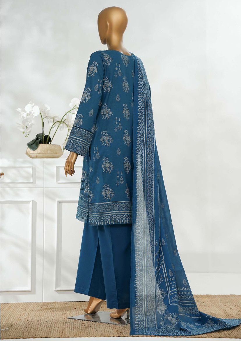 Hz Ready To Were Cotton Sunehri Paste Print With Embroidery Stitched Collection 2025. D-64 C Green