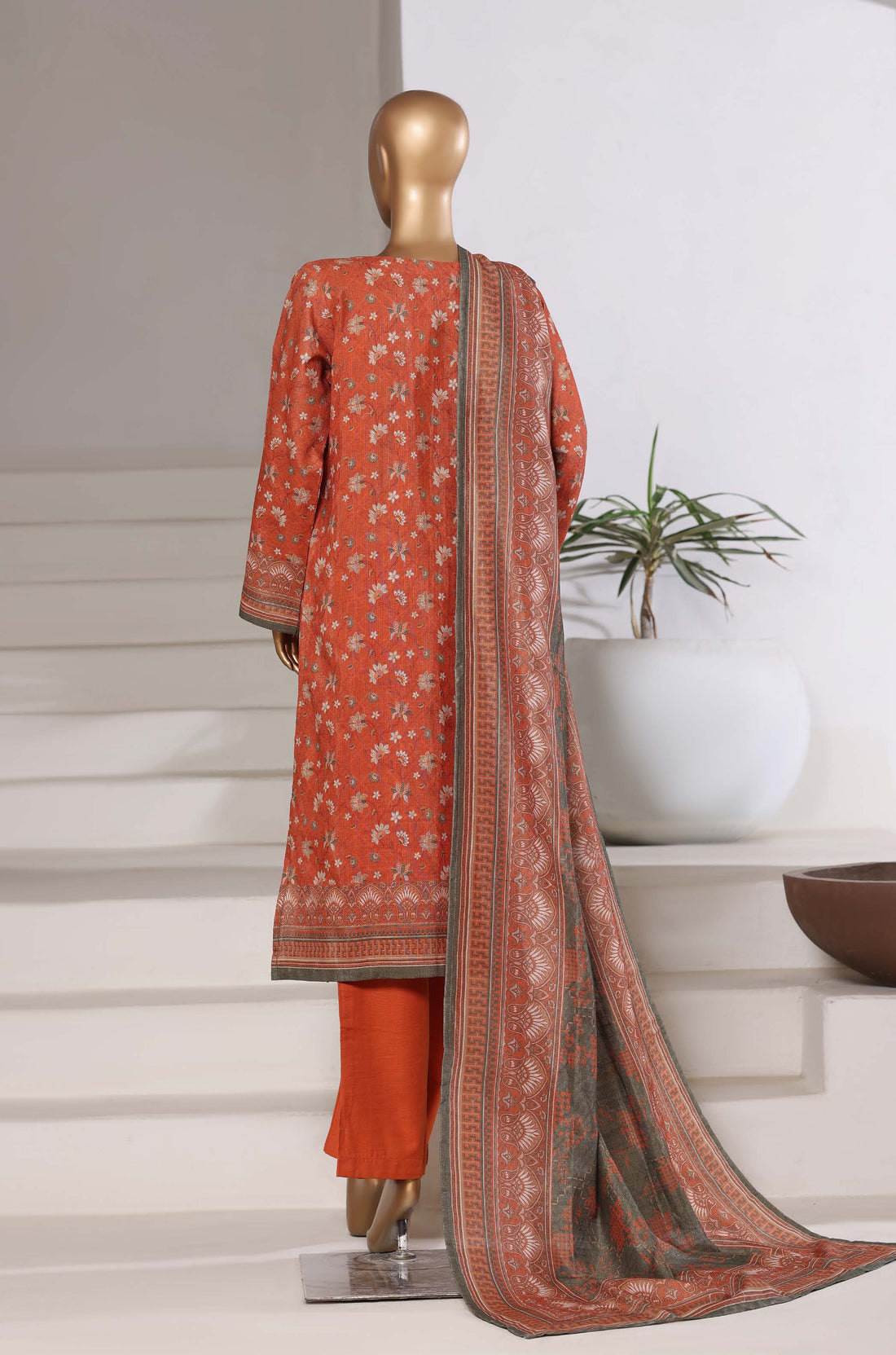 Sadabahar Shimmer Printed Khadder 3PCS Stitched Vol—2 Collection 2025 D-12