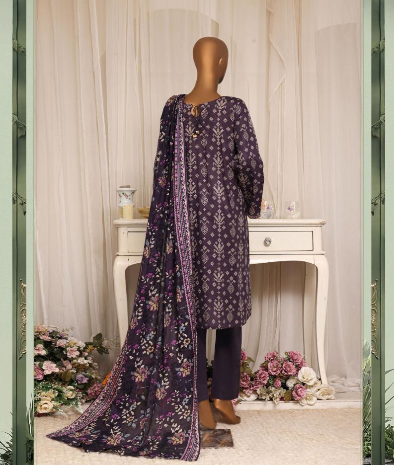 HZ Daily Wear Luxury Lawn Printed Vol-12 3Piece Stitched Collection 2026 D#-02