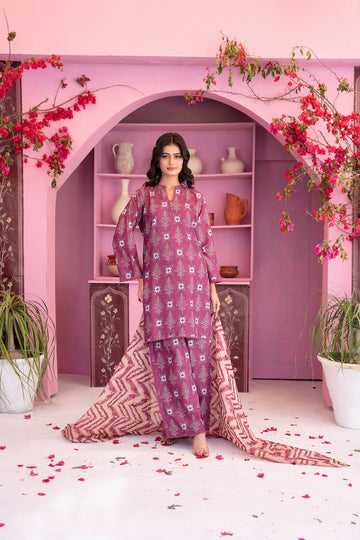 CORA VOL-02 BY TAWAKKAL LUXURY PRINTED LAWN 3PIECE STITCHED COLLECTION 2026 D#-01