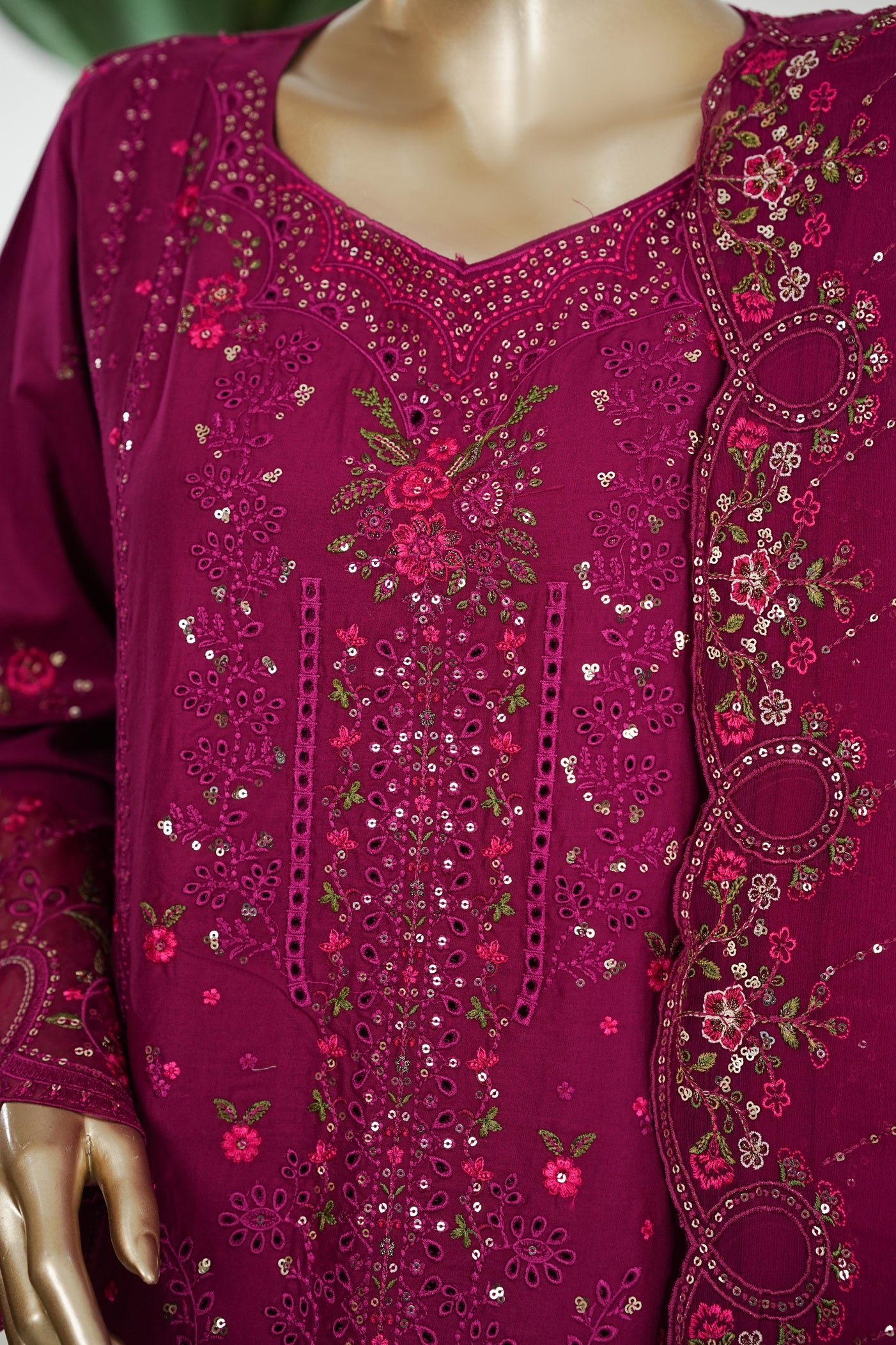 Bin Saeed Luxury Laserkari Heavy Embroidery Festive 3Piece Stitched Collection 2026 D#-03