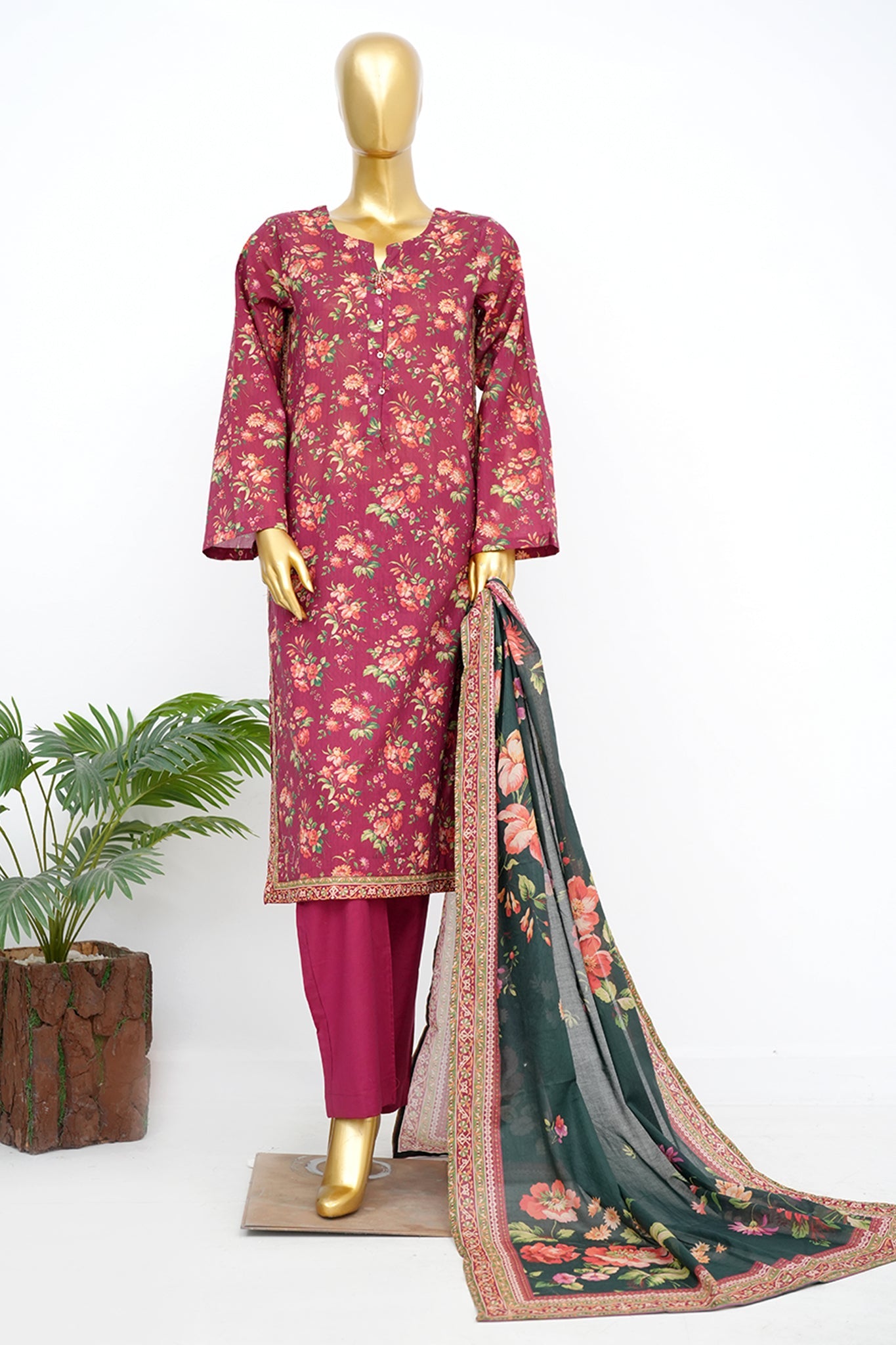 BIN SAEED Luxury Lawn Printed 3pcs Stitched Vol-30 3Piece Stitched COLLECTION 2026 D#-108