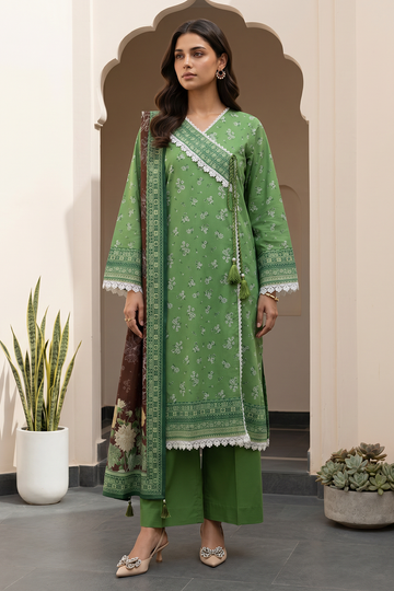 Zellbery Luxury Lawn Printed 3Piece Unstitched Collection 2026 WUS26X38110
