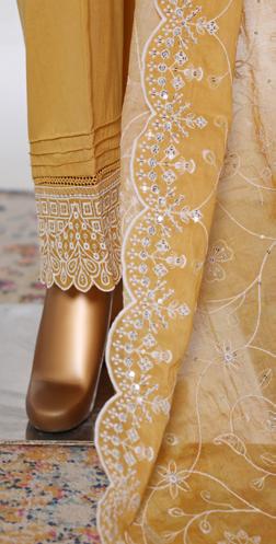 Bin Saeed Luxury Lawn White & White Chickenkari Embroidery 3Piece Stitched COLLECTION 2026. D-13